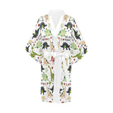 Cute dinosaurs pattern Women's Short Kimono Robe
