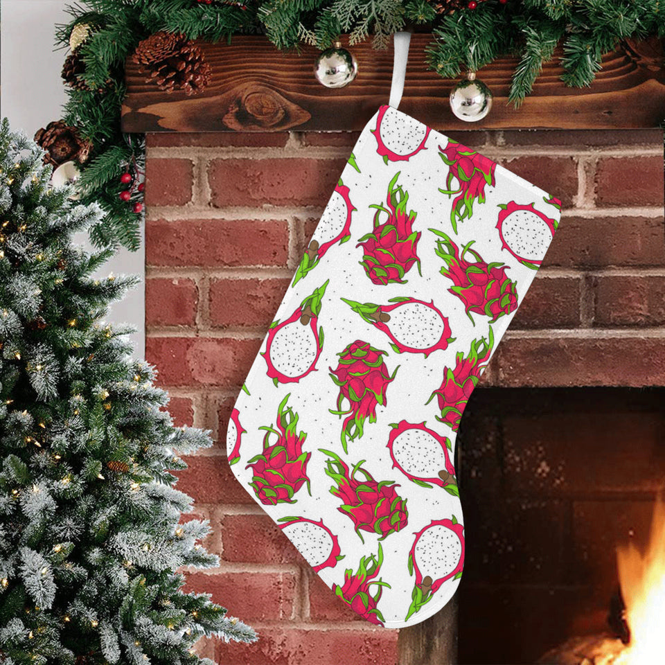 dragon fruits white background Christmas Stocking