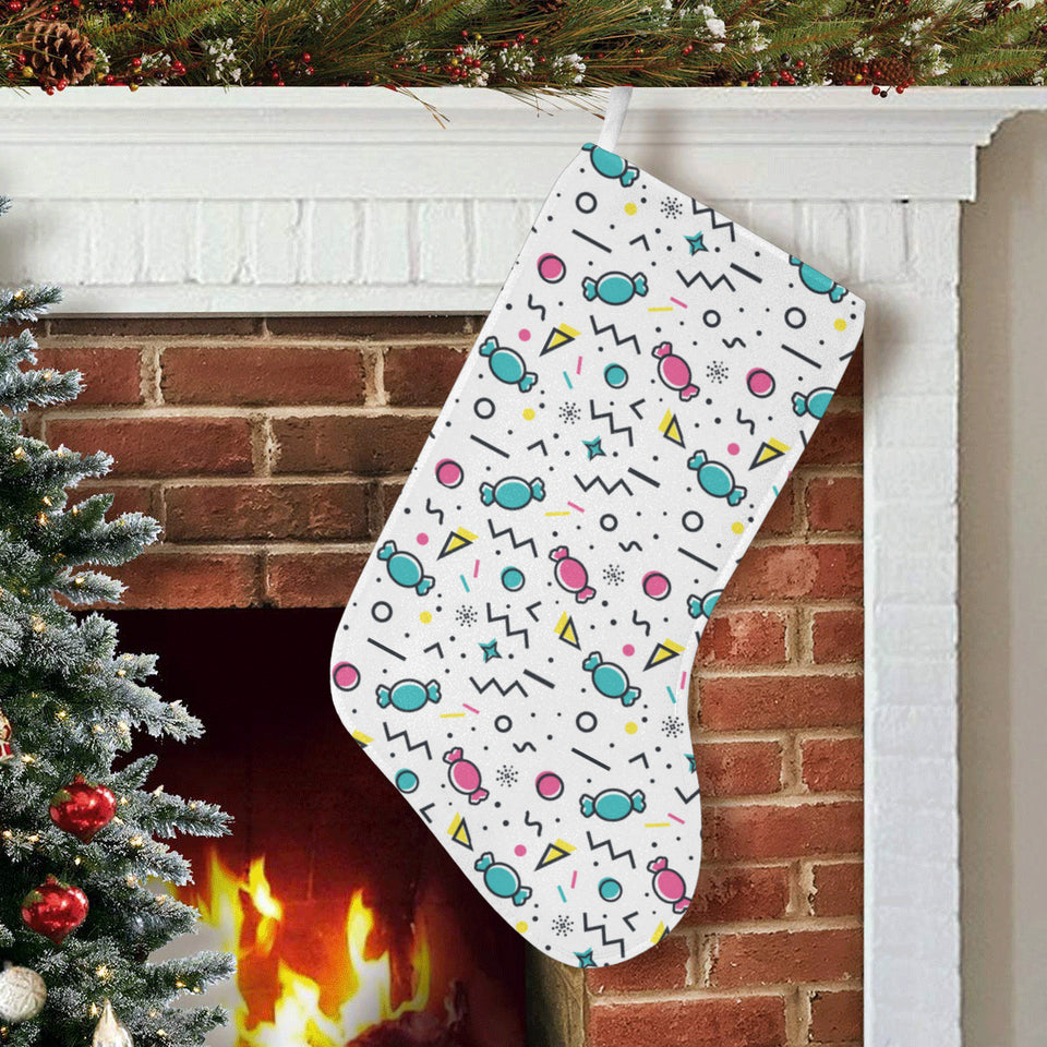 Candy design pattern Christmas Stocking