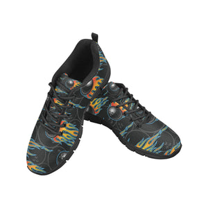 Bowling balls flame pattern Men's Sneaker Shoes