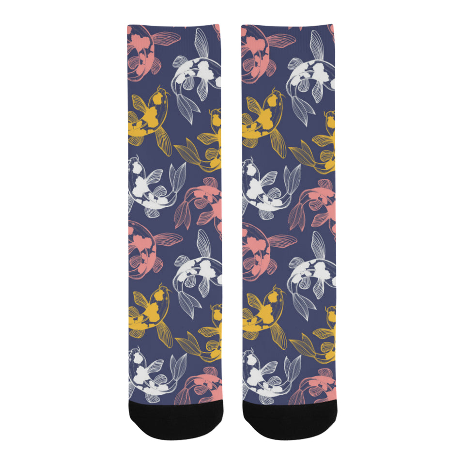 Koi Fish Carp Fish pattern Crew Socks