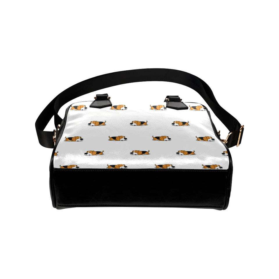 Cute beagle dog sleeping pattern Shoulder Handbag