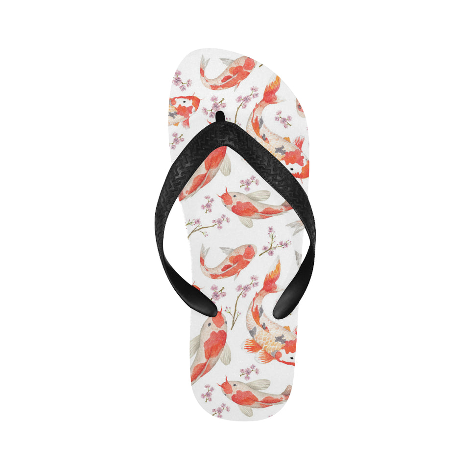 Watercolor fancy carp pattern Unisex Flip Flops