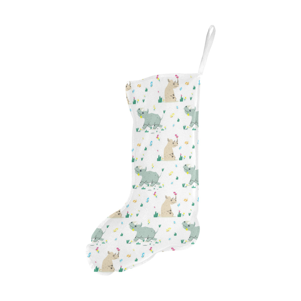 Cute Rhino pattern Christmas Stocking