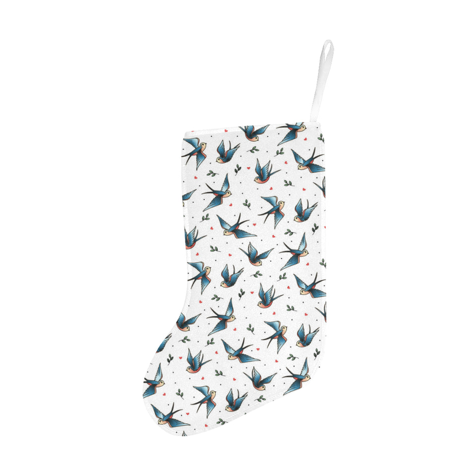 Swallow Pattern Print Design 04 Christmas Stocking