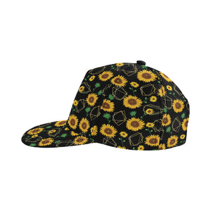 sunflower golden polygonal shapes All Over Print Snapback Cap