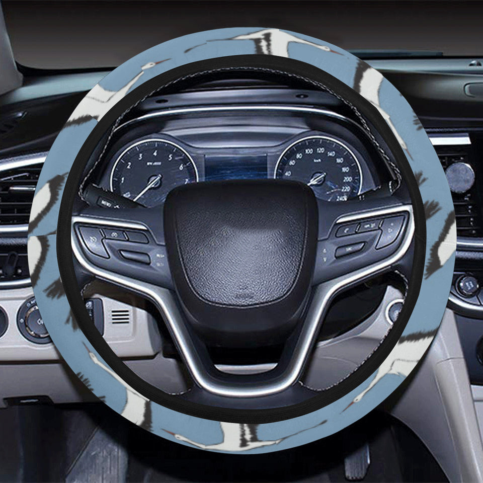 Seagull Pattern Print Design 04 Car Steering Wheel Cover