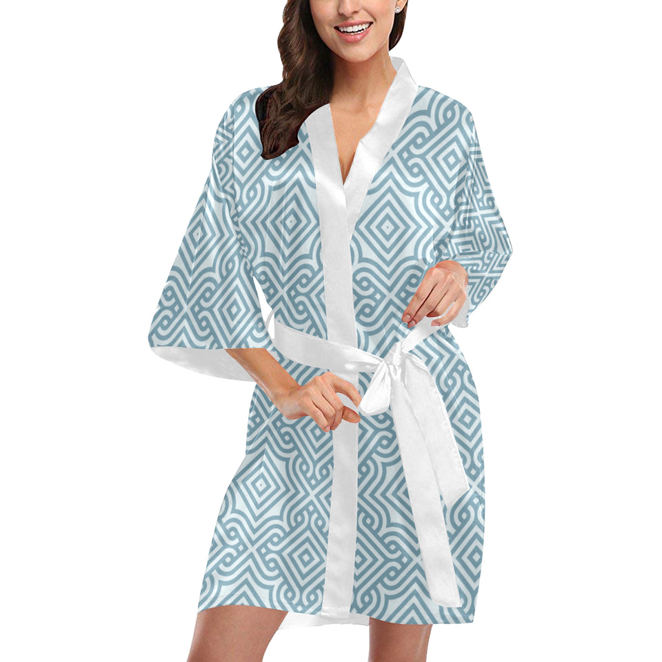 arabic pattern Women's Short Kimono Robe