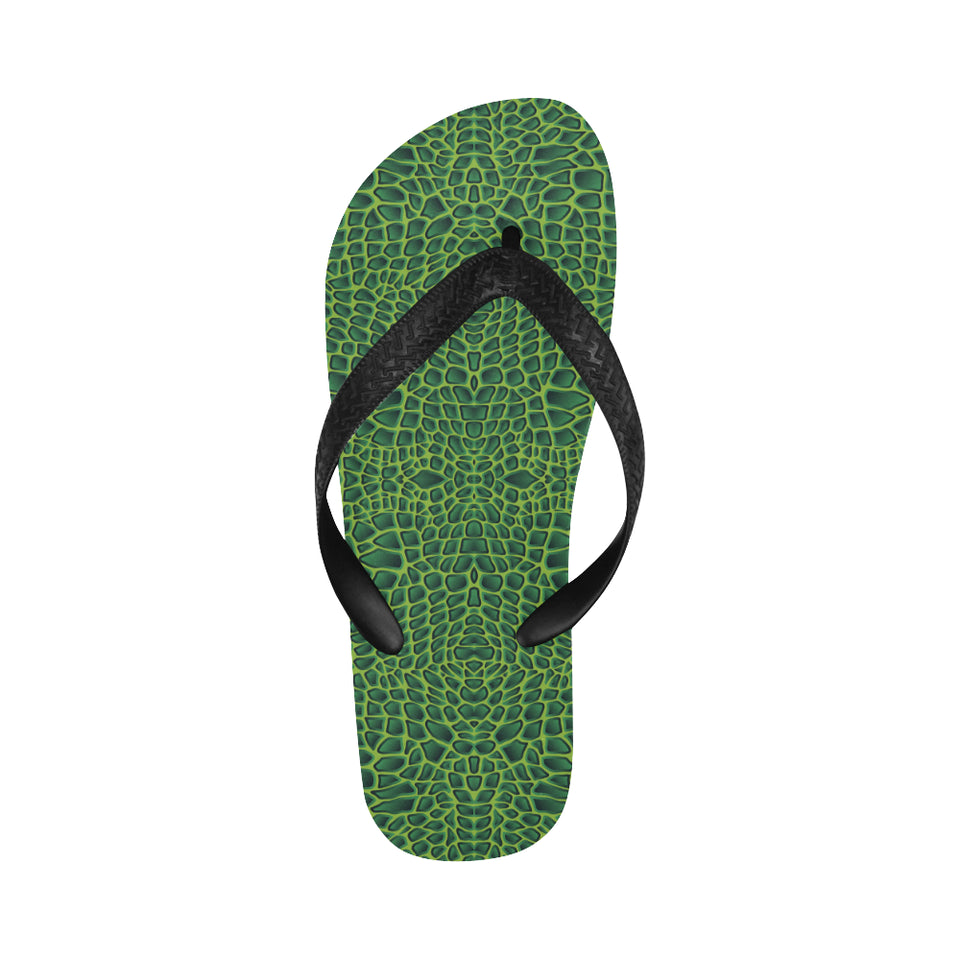 Crocodile Skin Printed Unisex Flip Flops