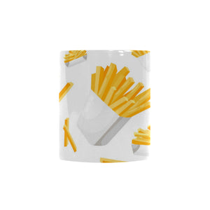 French fries white paper box pattern Morphing Mug Heat Changing Mug