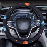 Watercolor colorful seahorse pattern Car Steering Wheel Cover