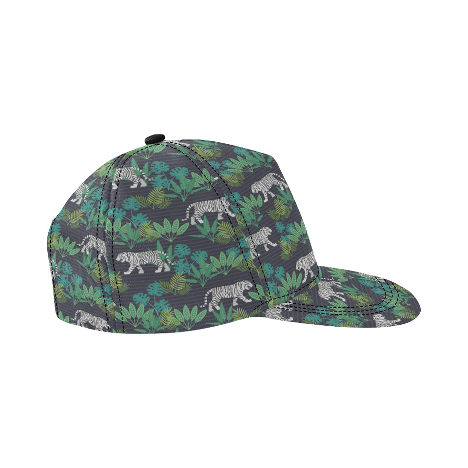 white bengal tigers tropical plant All Over Print Snapback Cap