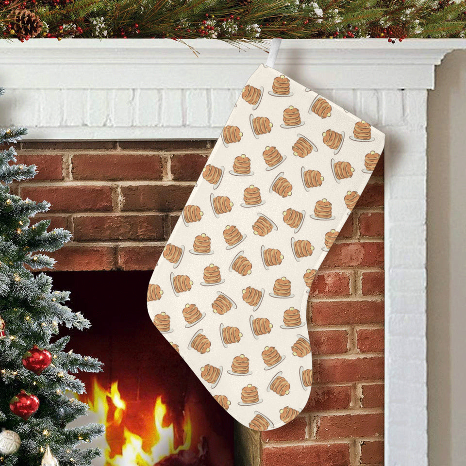 Pancake Pattern Print Design 01 Christmas Stocking