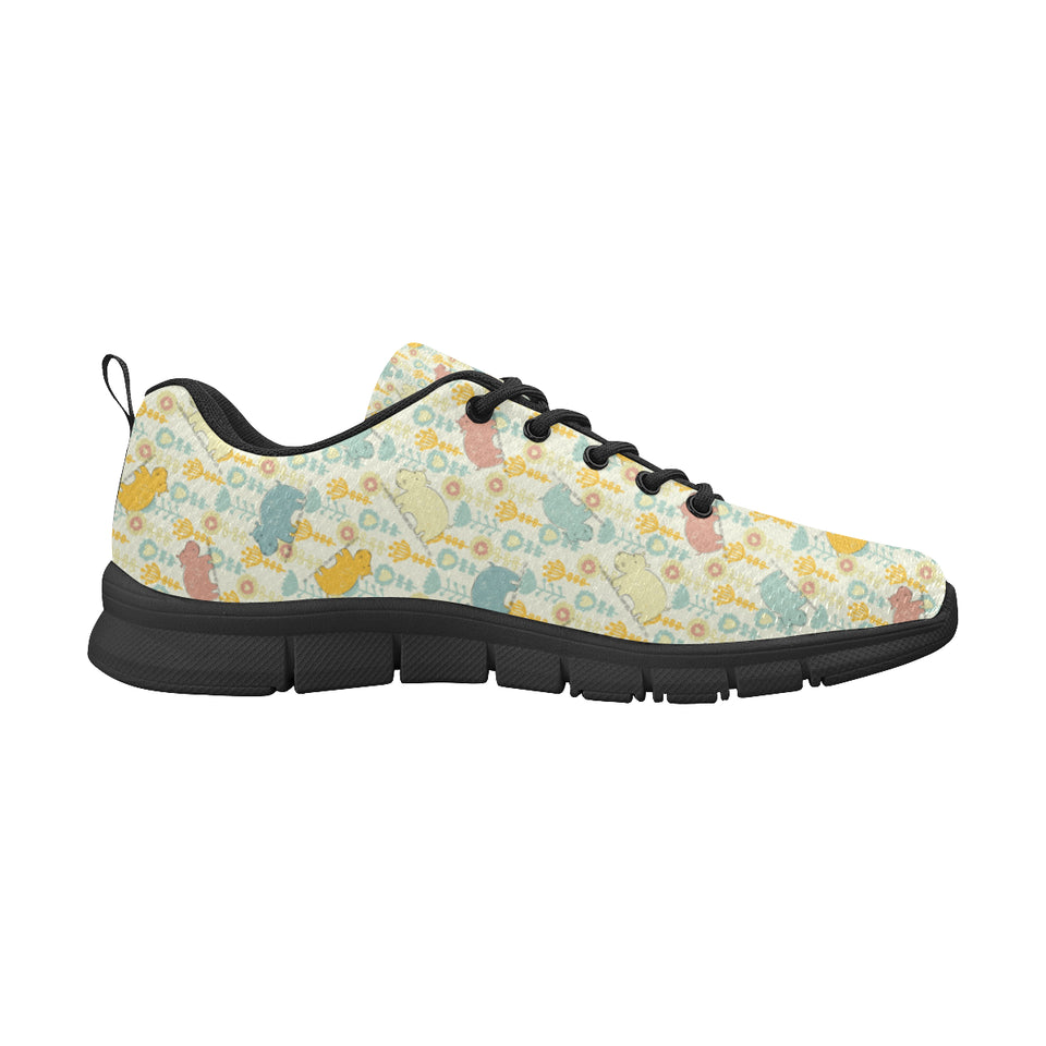 Hippopotamus Pattern Print Design 04 Women's Sneaker Shoes