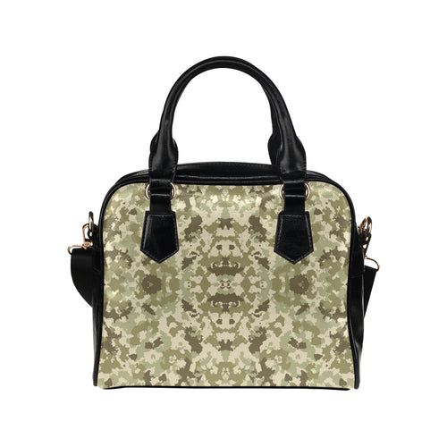 Light Green camouflage pattern Shoulder Handbag