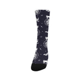 Chihuahua space helmet. astronaut pattern Crew Socks