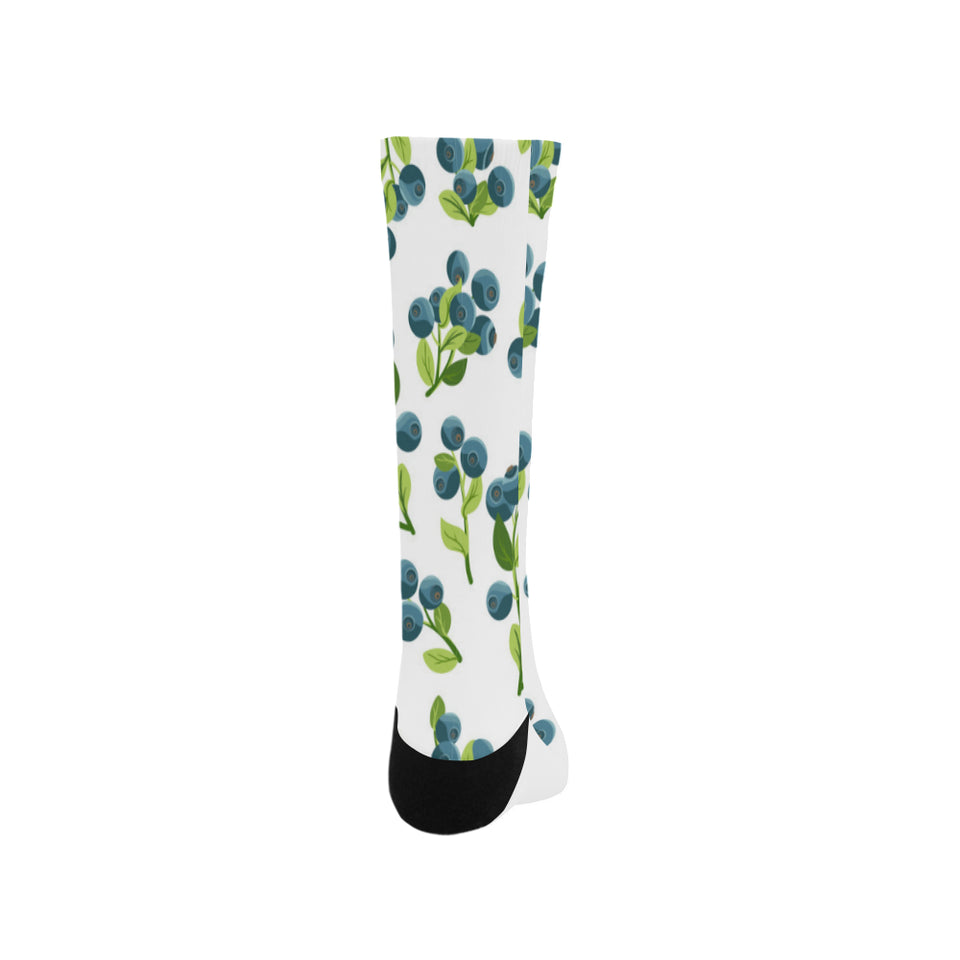 blueberry white background Crew Socks