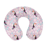 Beautiful toucan flower leaves U-Shaped Travel Neck Pillow