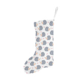 Hedgehog Pattern Print Design 04 Christmas Stocking