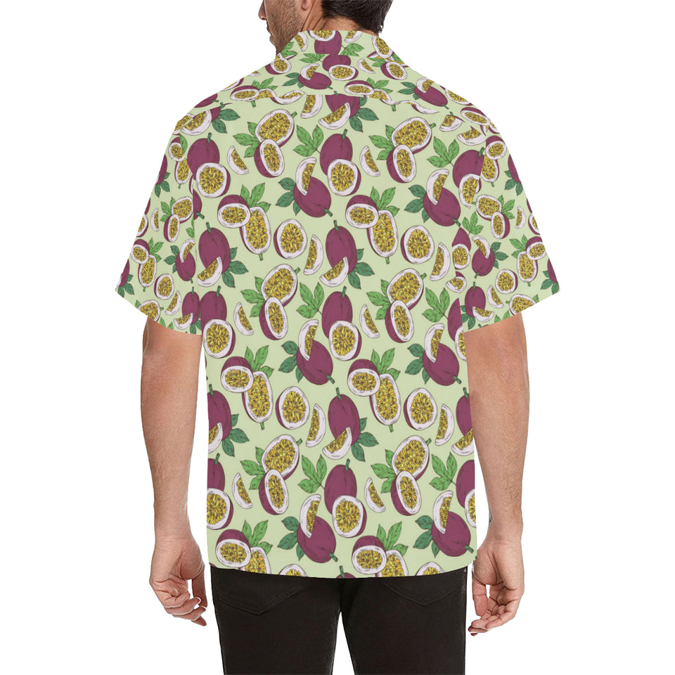 Paassion fruit pattern Men's All Over Print Hawaiian Shirt