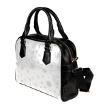 Snowflake pattern white background Shoulder Handbag