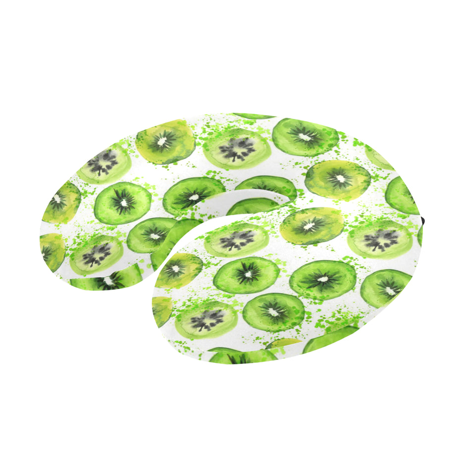 Watercolor kiwi pattern U-Shaped Travel Neck Pillow