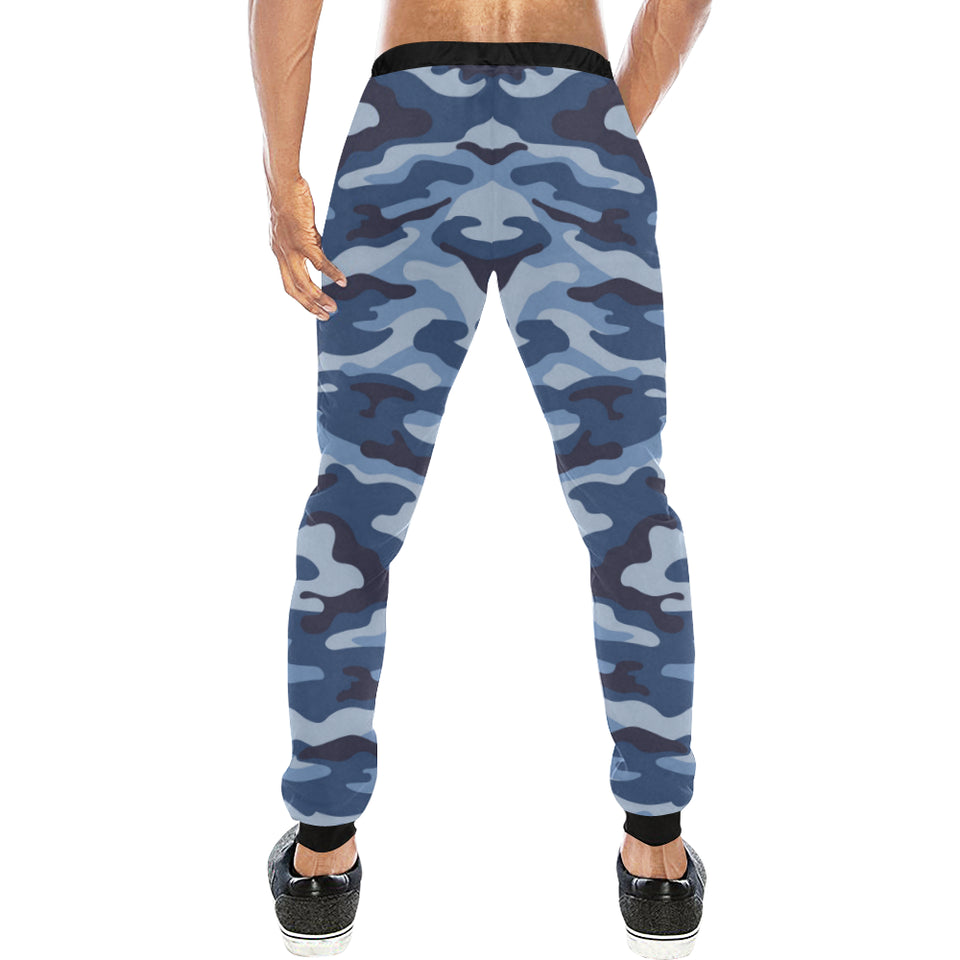 Blue camouflage pattern Unisex Casual Sweatpants