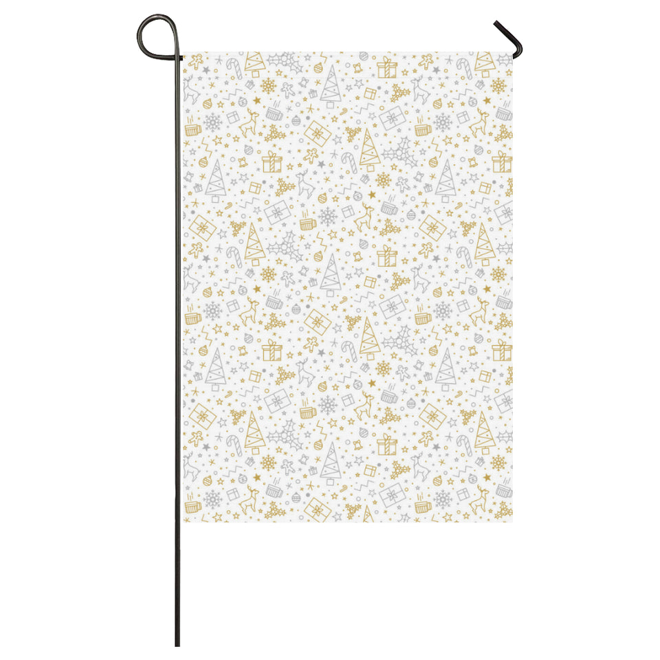 Christmas tree Christmas element Silver gold patte House Flag Garden Flag