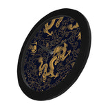 Gold dragon pattern Elegant Black Wall Clock