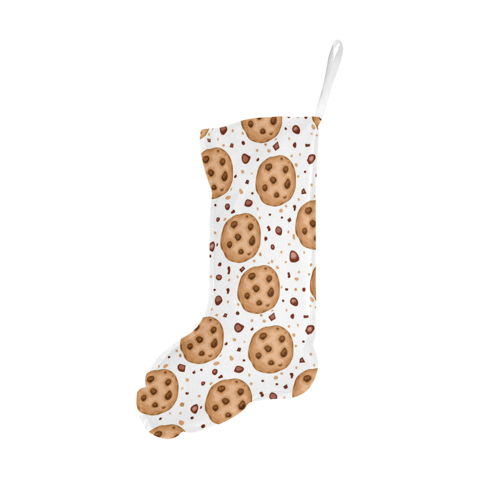 chocolate chip cookie pattern Christmas Stocking