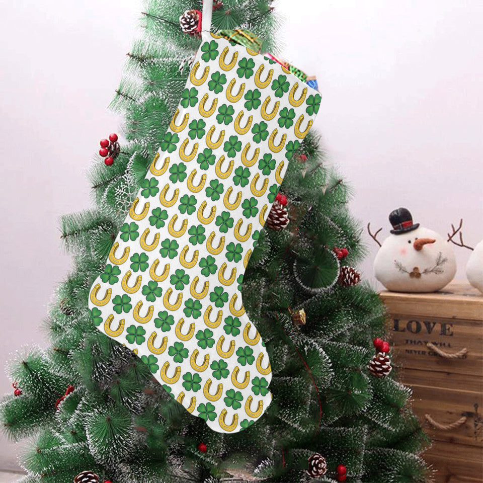 Horseshoes Pattern Print Design 04 Christmas Stocking