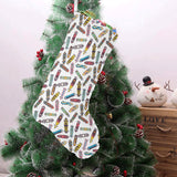 Skate Board Pattern Print Design 05 Christmas Stocking