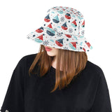 Cute color paper sailboat pattern Unisex Bucket Hat
