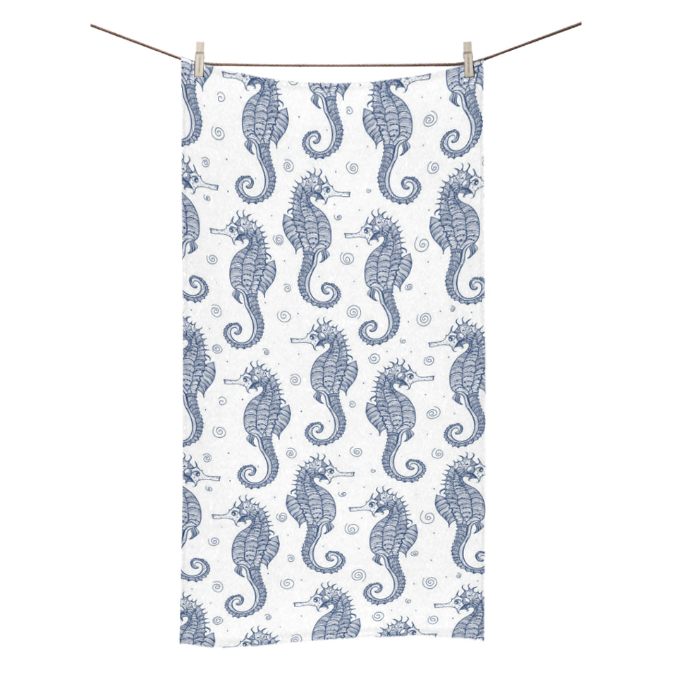 Seahorse pattern background Bath Towel