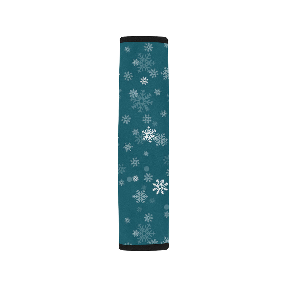 Snowflake pattern dark background Car Seat Belt Cover