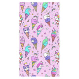 Cute ice cream cone animal pattern Bath Towel