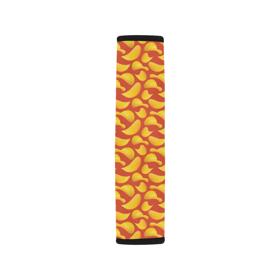 Potato Chips Pattern Print Design 05 Car Seat Belt Cover