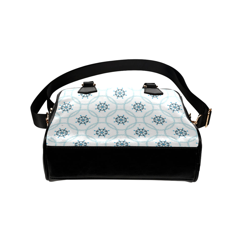 nautical steering wheel chain Shoulder Handbag