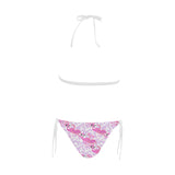 Pink flamingo flower pattern Sexy Bikinis Two-Piece Swimsuits