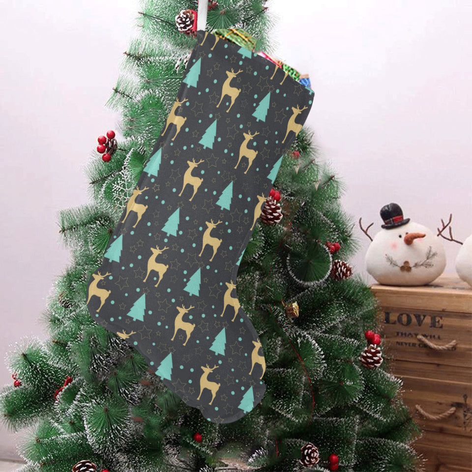 Deers star tree pattern Christmas Stocking