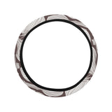 Garlic bulb dark background Car Steering Wheel Cover