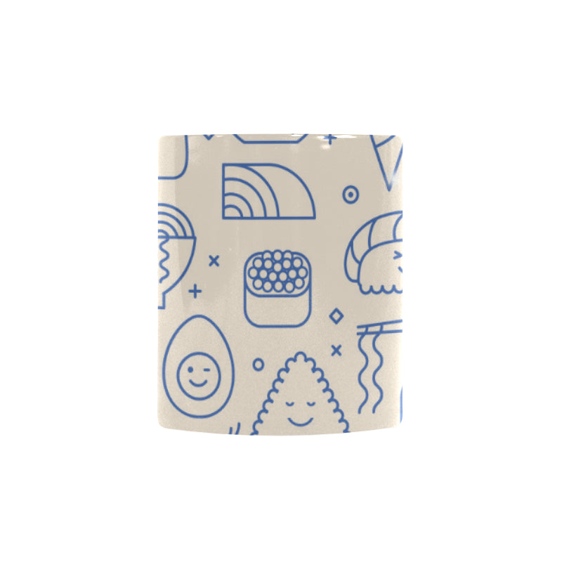 Cute sushi icon pattern Morphing Mug Heat Changing Mug