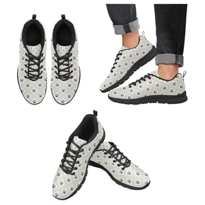 Dog Paws Pattern Print Design 03 Men's Breathable Sneakers ( Model 055)