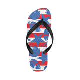 American football ball star stripes pattern Unisex Flip Flops