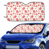 Rose Pattern Print Design 01 Car Sun Shade