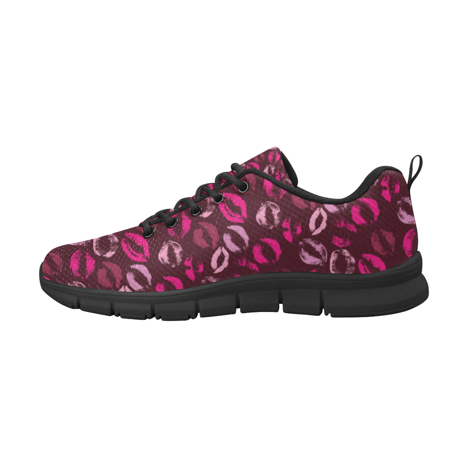 Lips Pattern Print Design 03 Men's Breathable Sneakers ( Model 055)