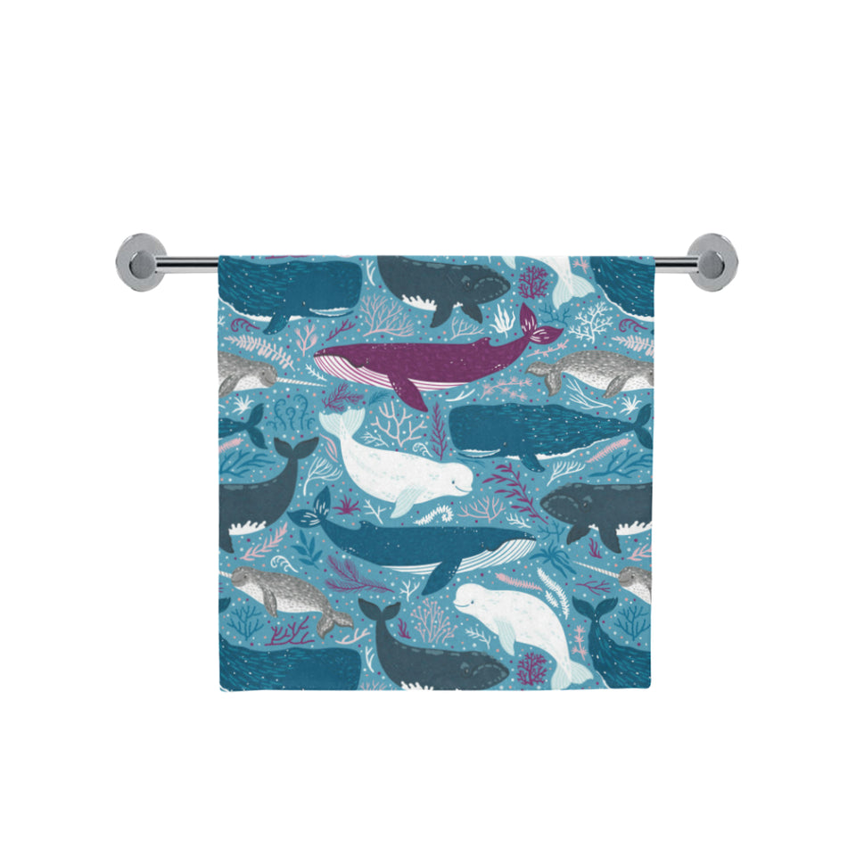 Whale design pattern Bath Towel