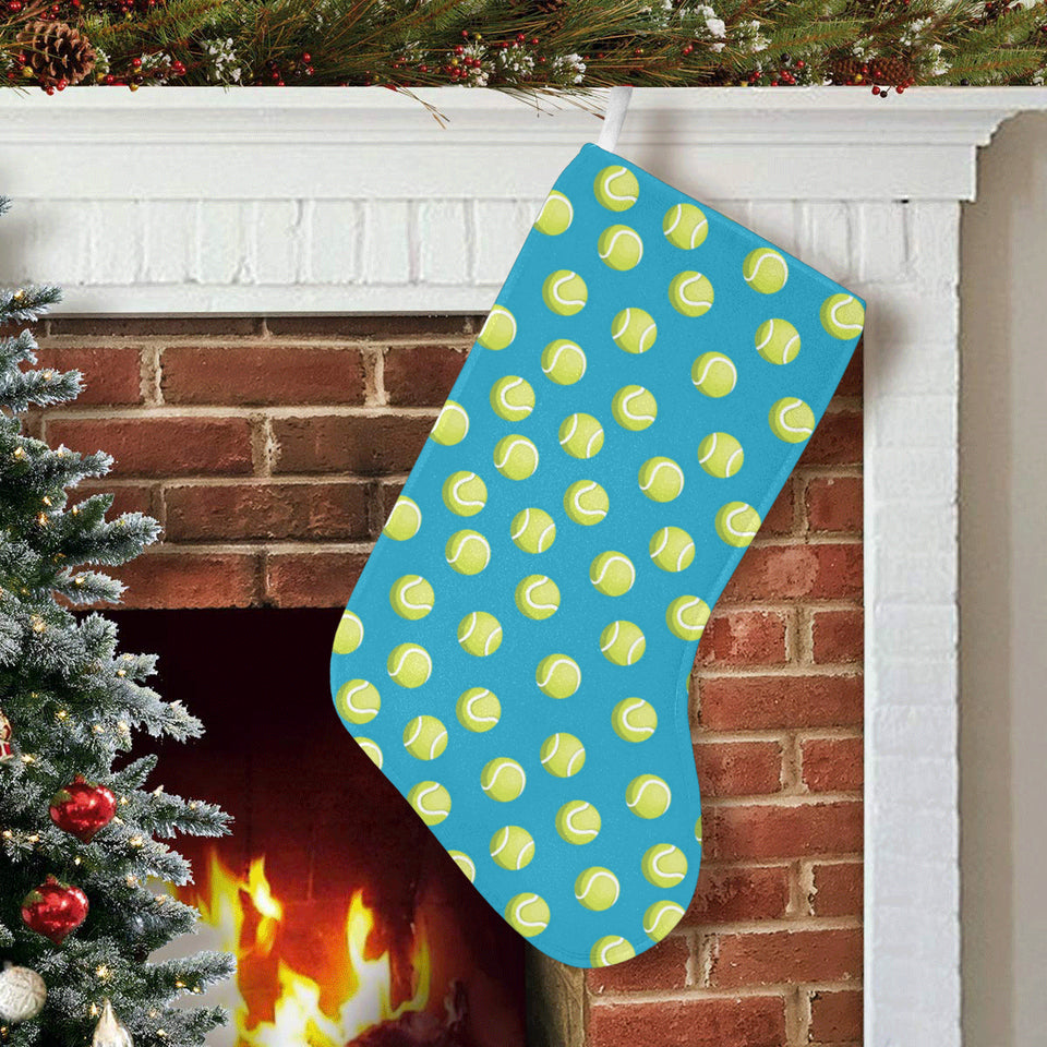 Tennis Pattern Print Design 05 Christmas Stocking
