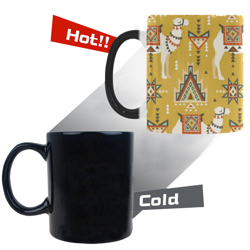 Camels ethnic motif pattern Morphing Mug Heat Changing Mug