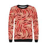 Beautiful Chili peppers pattern Women's Crew Neck Sweatshirt